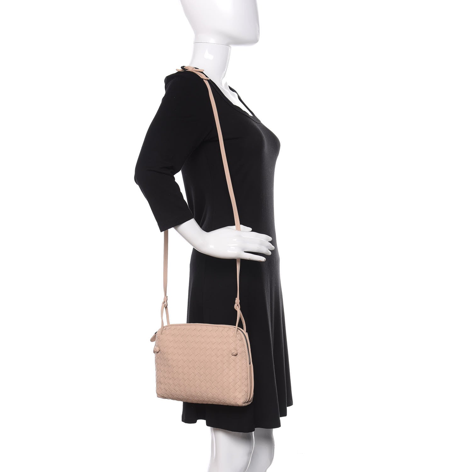 Bottega Veneta Nappa Intrecciato Nodini Crossbody Messenger Nude 2 of 10
