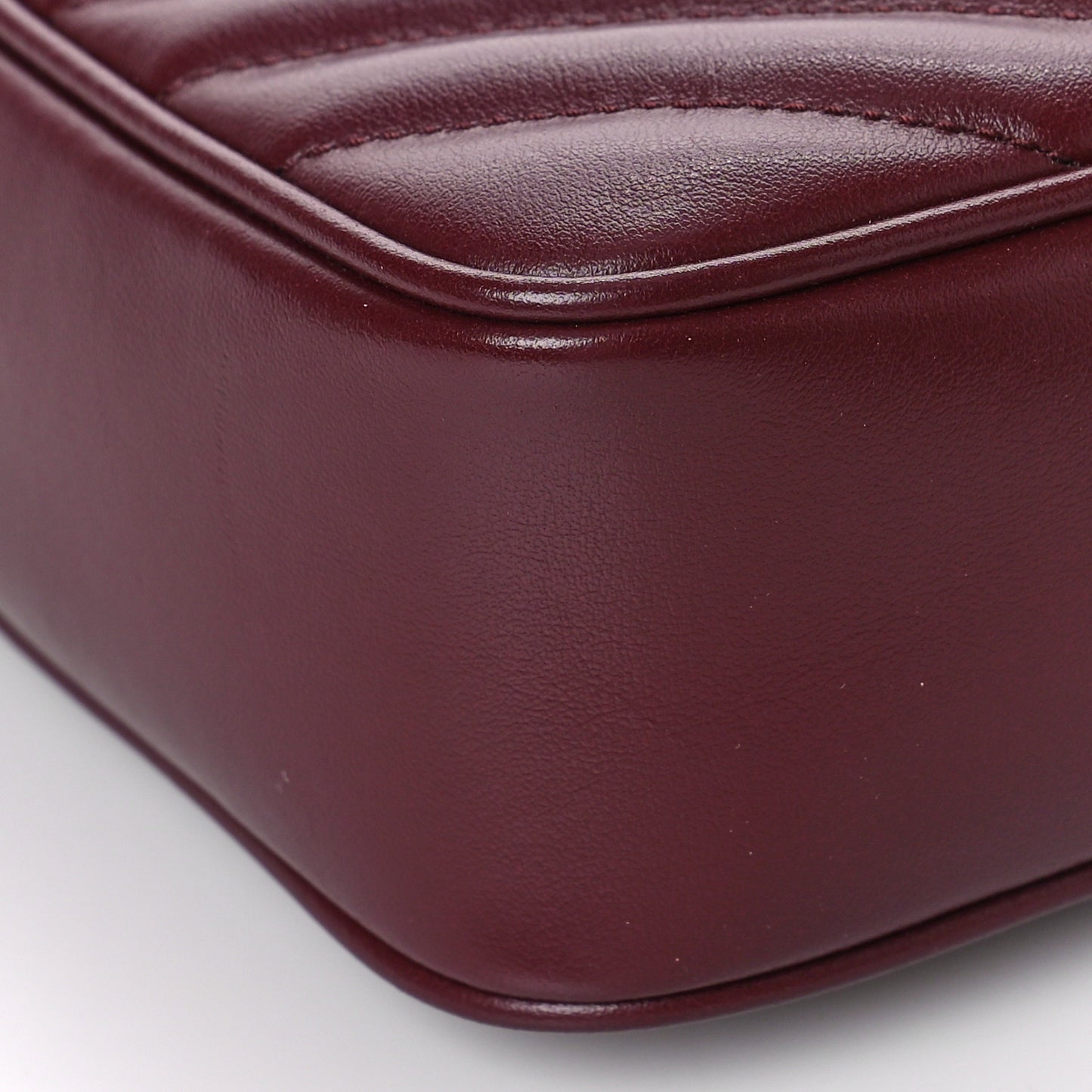 Calfskin Matelasse Monogram Lou Camera Bag Dark Legion Red