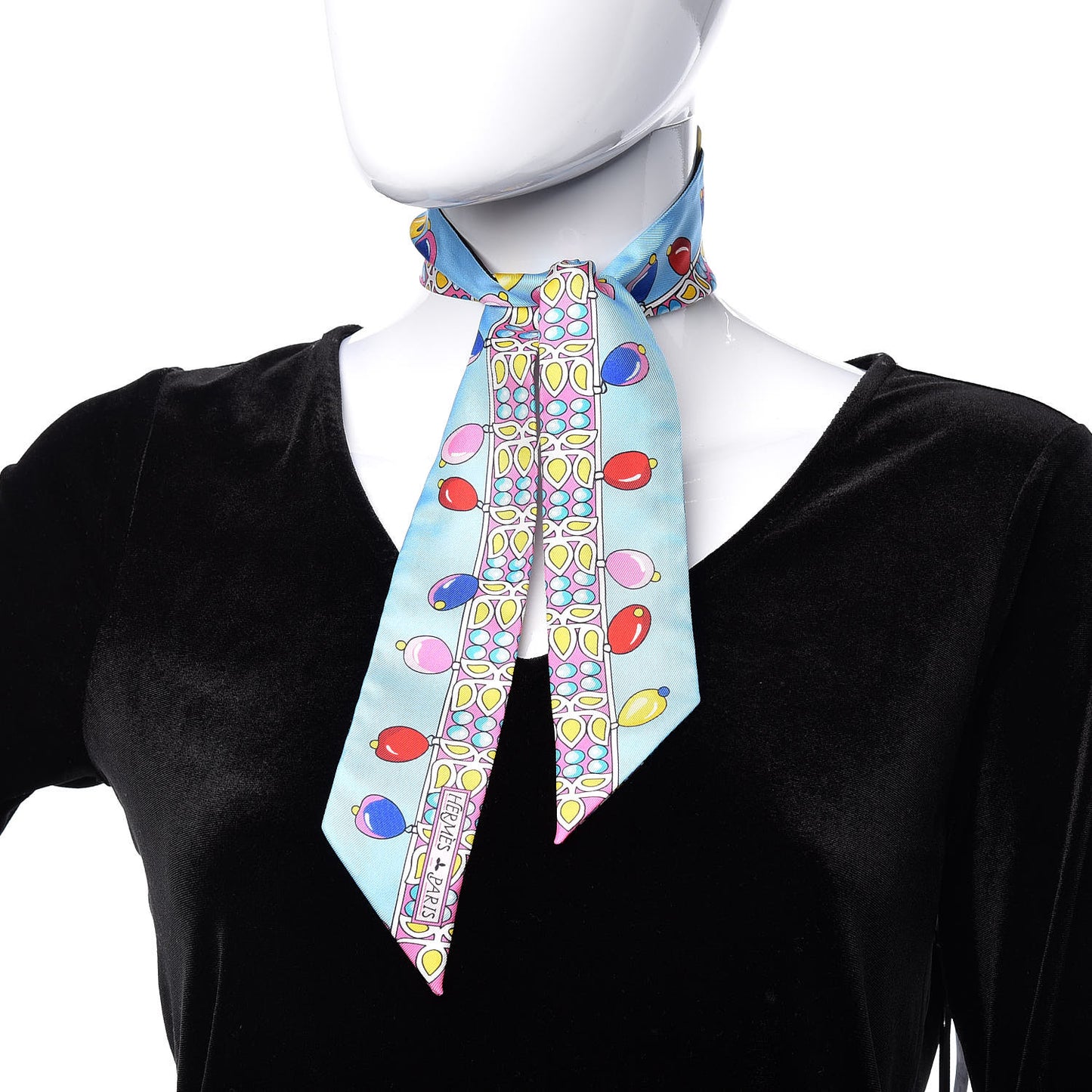 Silk Parures Des Maharajas Twilly Ciel Black Rose Vif