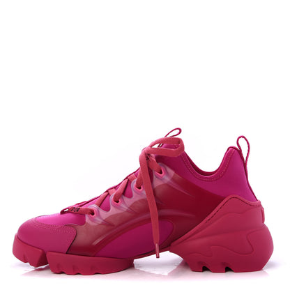 Christian Dior Neoprene Rubber Womens D-Connect Sneakers 37 Fuchsia 1 of 10
