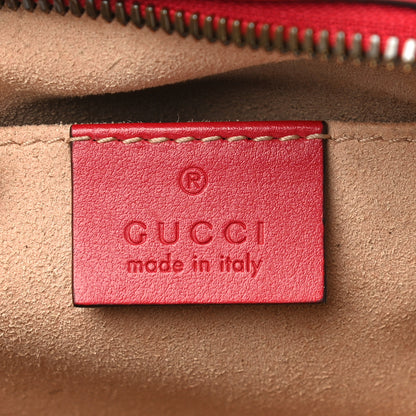 Gucci Calfskin Matelasse Small GG Marmont Chain Shoulder Bag Hibiscus Red 6 of 10