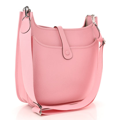 Hermes Taurillon Clemence Evelyne III PM Rose Sakura 3 of 10