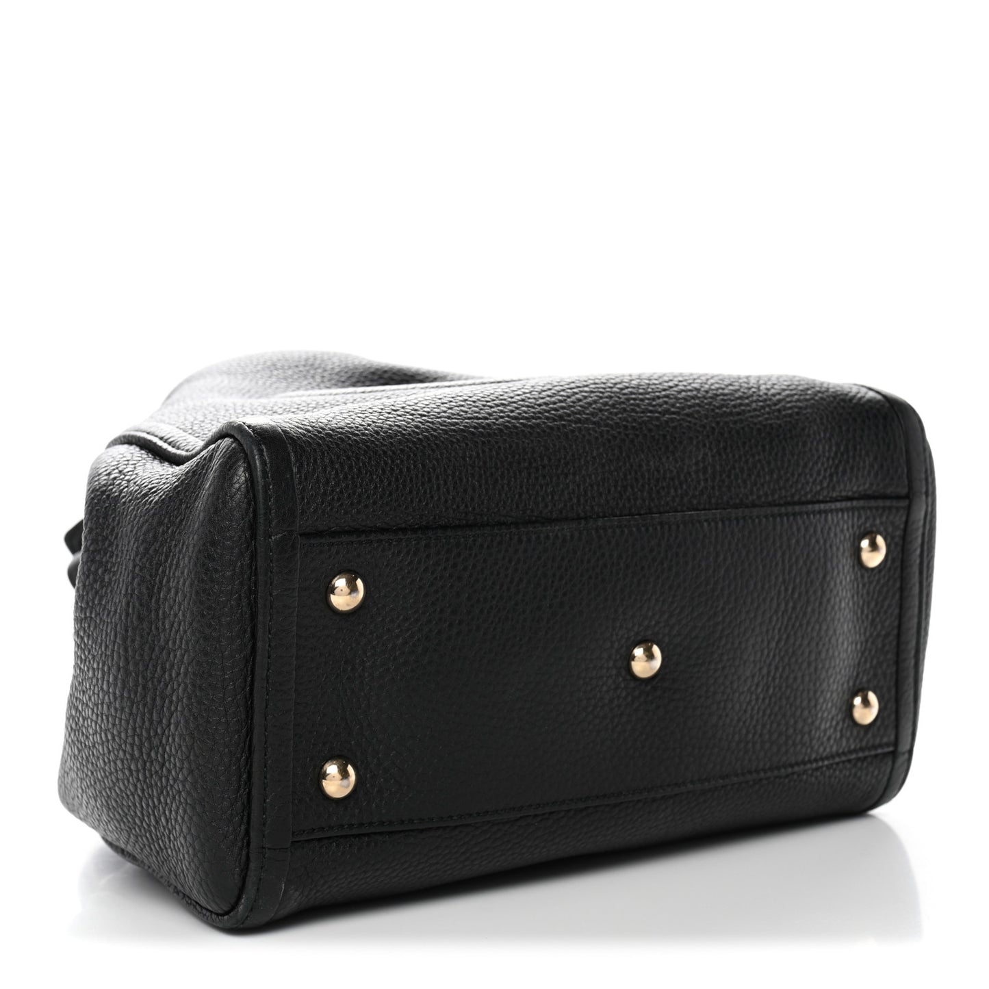 Pebbled Calfskin Small Soho Shoulder Bag Black