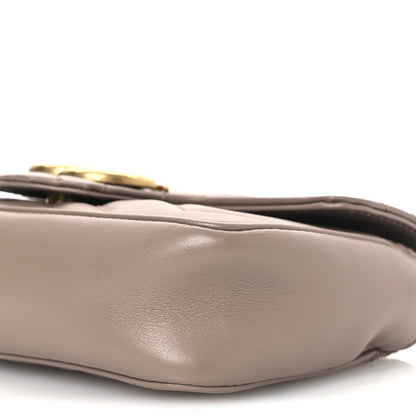 Gucci Calfskin Matelasse Super Mini GG Marmont Shoulder Bag Porcelain Rose 10 of 11