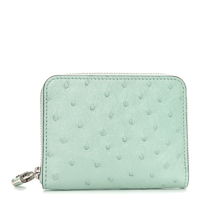 Louis Vuitton Ostrich Zippy Coin Purse Candy Green 1 of 6