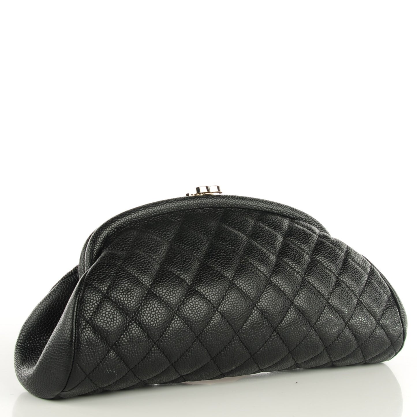 Caviar Quilted Timeless Clutch Black