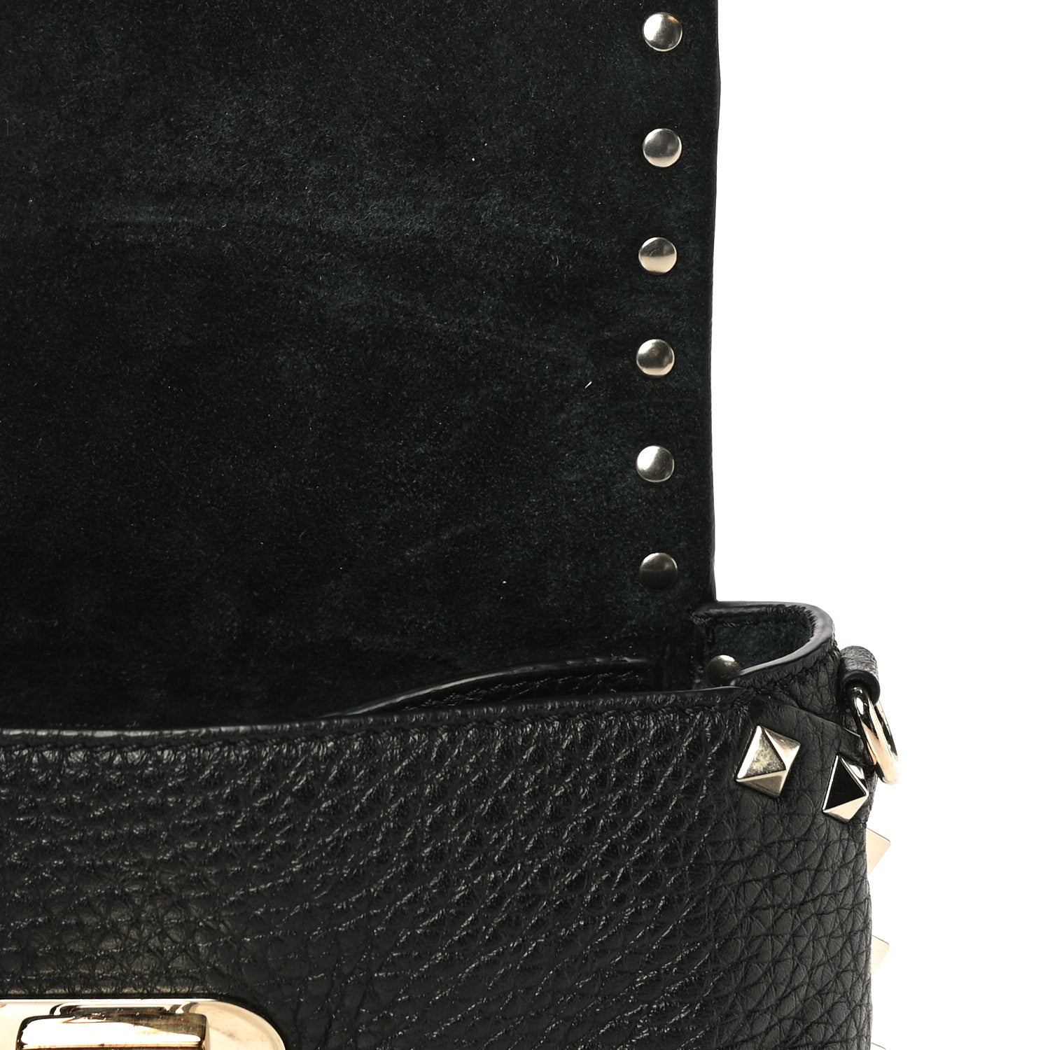 Valentino Garavani Pebbled Calfskin Mini Rockstud Crossbody Bag Black 11 of 11