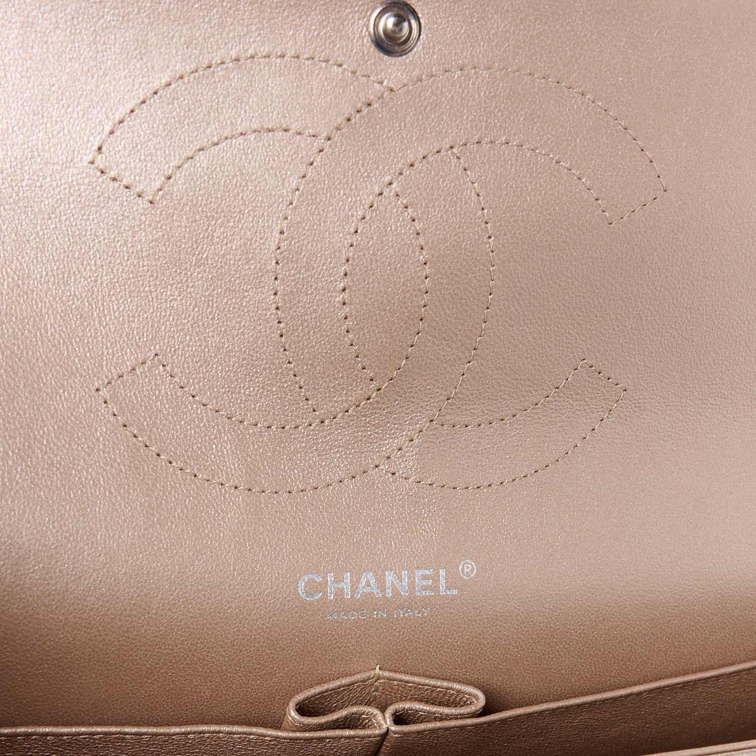 Chanel Metallic Lambskin Quilted Jumbo Double Flap Gold 6 of 11