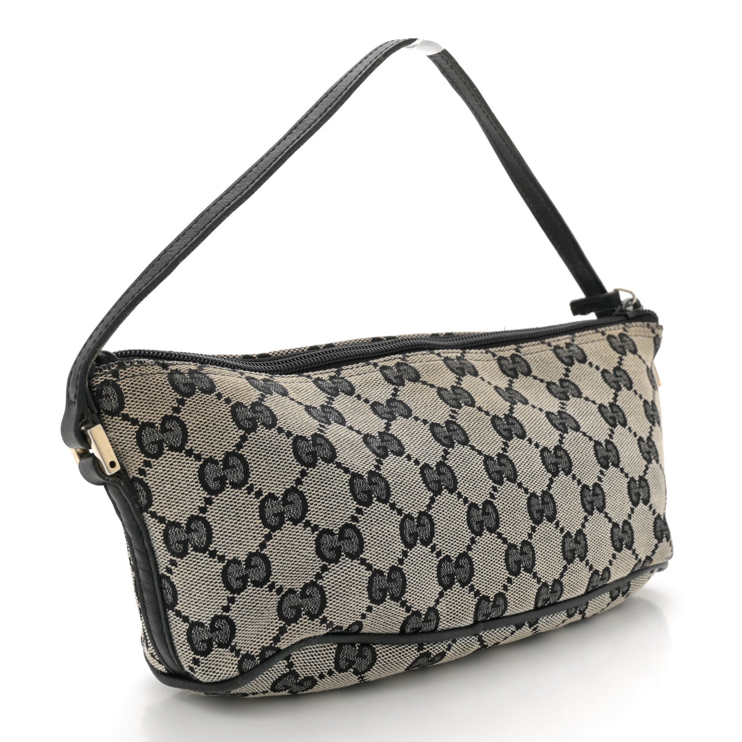 Gucci Monogram Web Boat Pochette Black 3 of 12