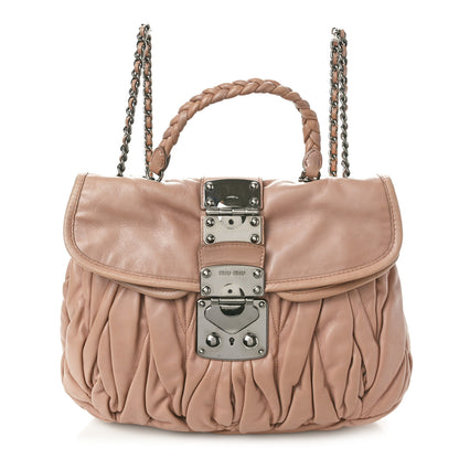 Miu Miu Nappa Matelasse Coffer Hobo Cammeo 1 of 9