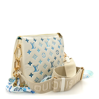 Louis Vuitton Lambskin Embossed Monogram Tricolor By The Pool Coussin PM White Blue 3 of 9