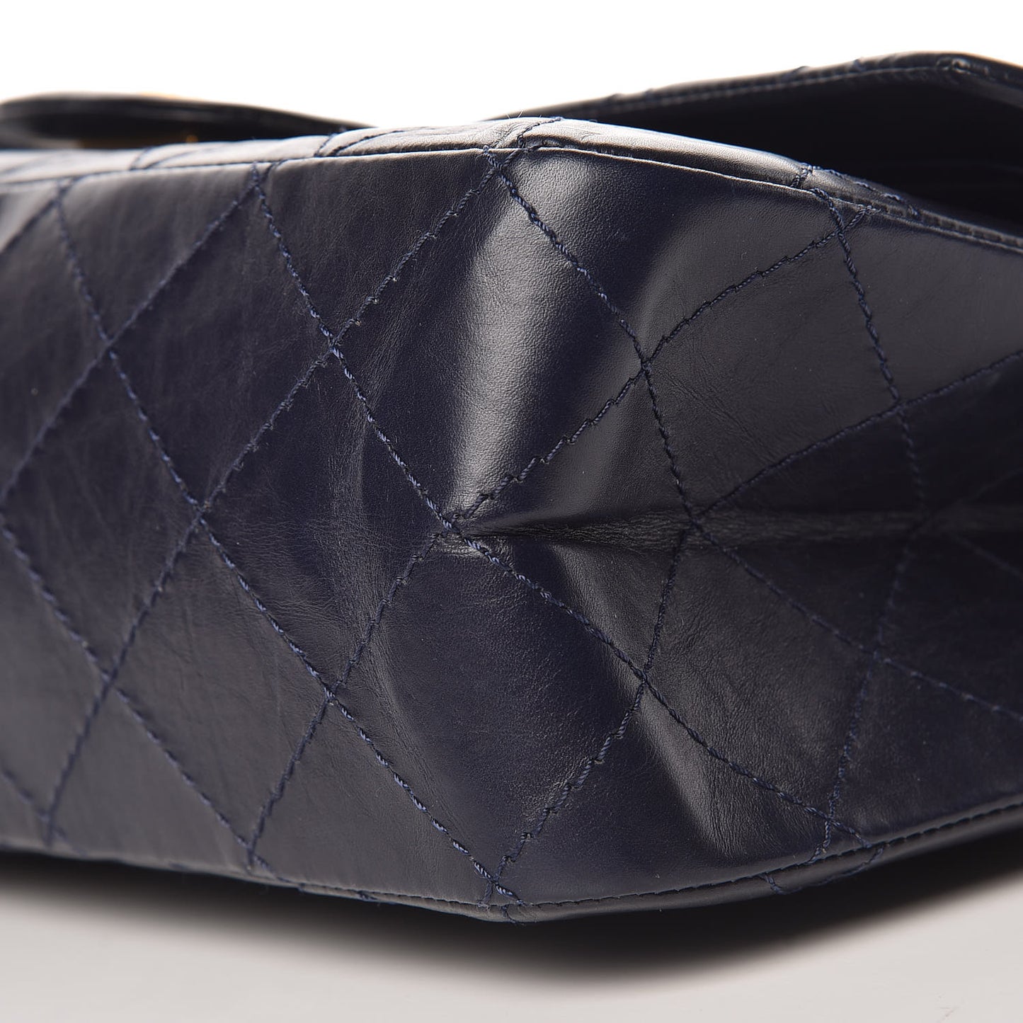 Aged Calfskin Quilted 2.55 Reissue 227 Flap Dark Blue