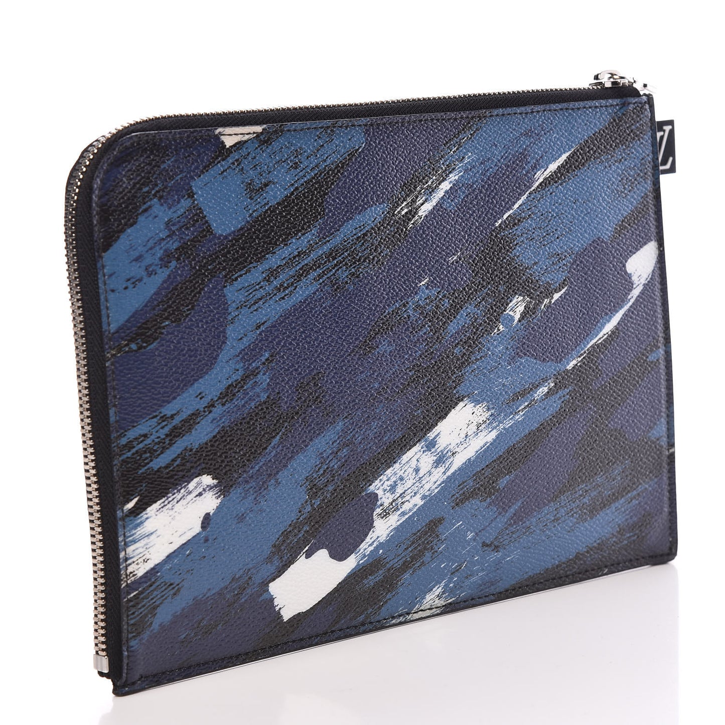 Canvas Printed Brushstroke Camouflage Pochette Jour PM Blue