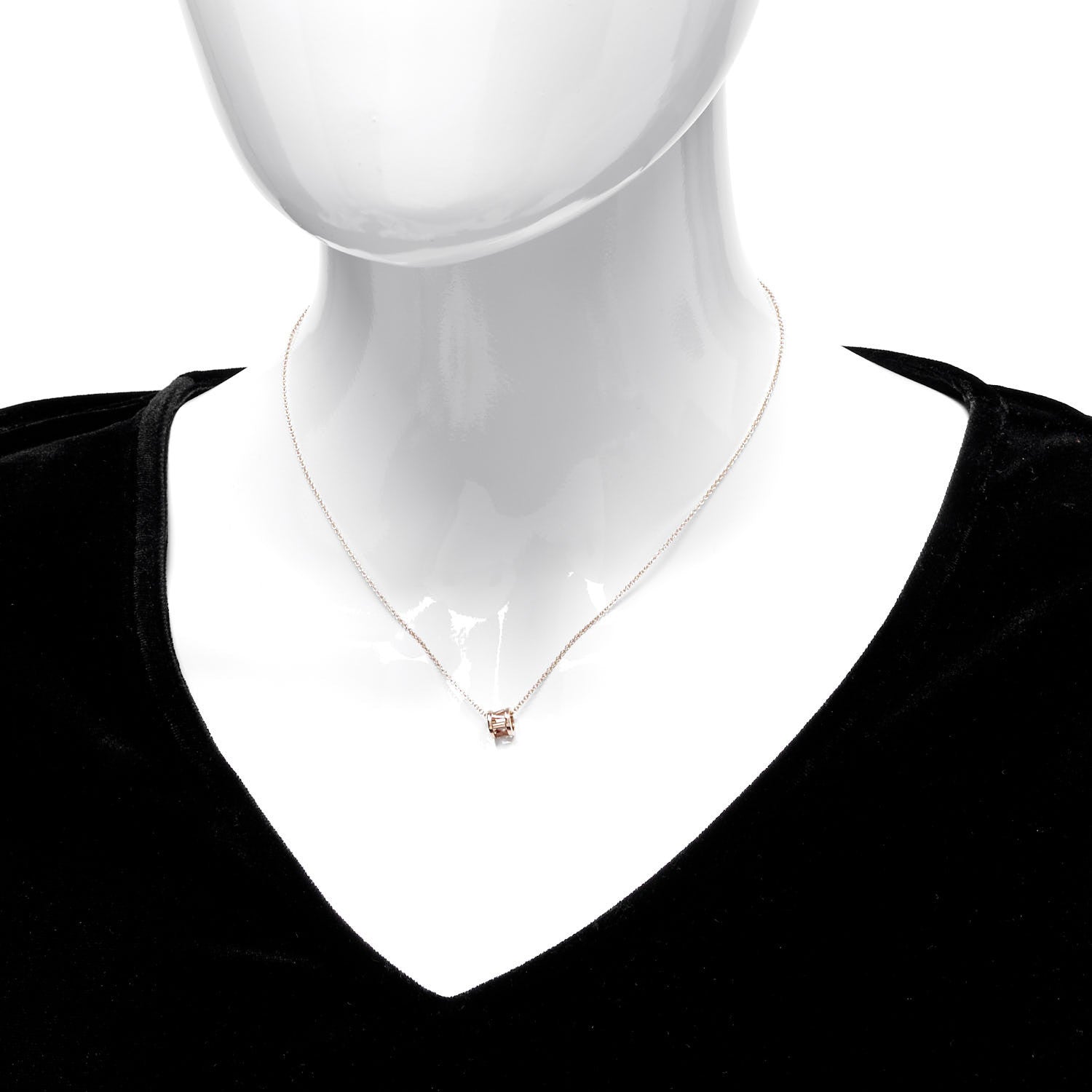 Tiffany 18K Rose Gold Atlas Open Pendant Necklace 2 of 5