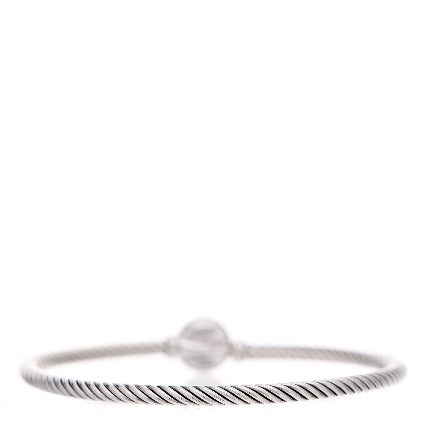 David Yurman Sterling Silver Pearl 3mm Chatelaine Bracelet 3 of 5