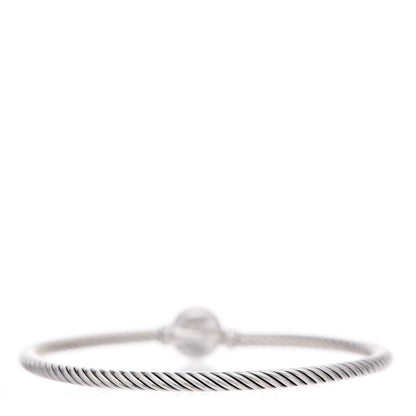 David Yurman Sterling Silver Pearl 3mm Chatelaine Bracelet 3 of 5