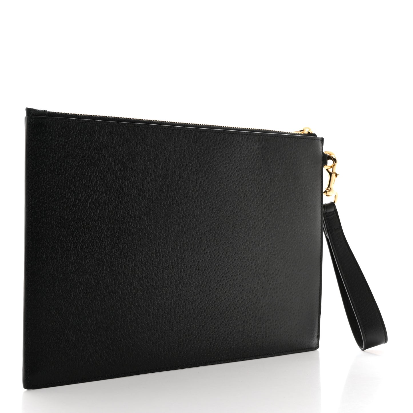 Calfskin Horsebit 1955 Wristlet Pouch Black