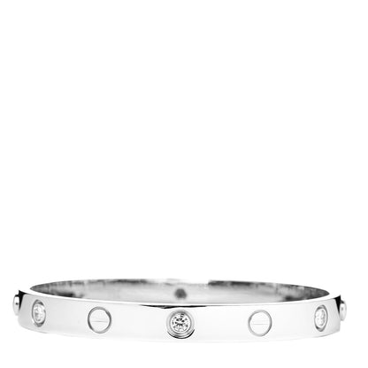 Cartier 18K White Gold 6 Diamond LOVE Bracelet 16 3 of 6