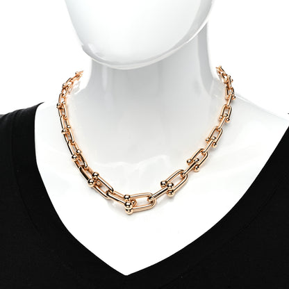 Tiffany 18K Rose Gold Hardwear Graduated Link Necklace 2 of 5