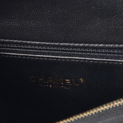 Chanel Caviar Lizard Quilted Small Coco Handle Flap Black 6 of 8