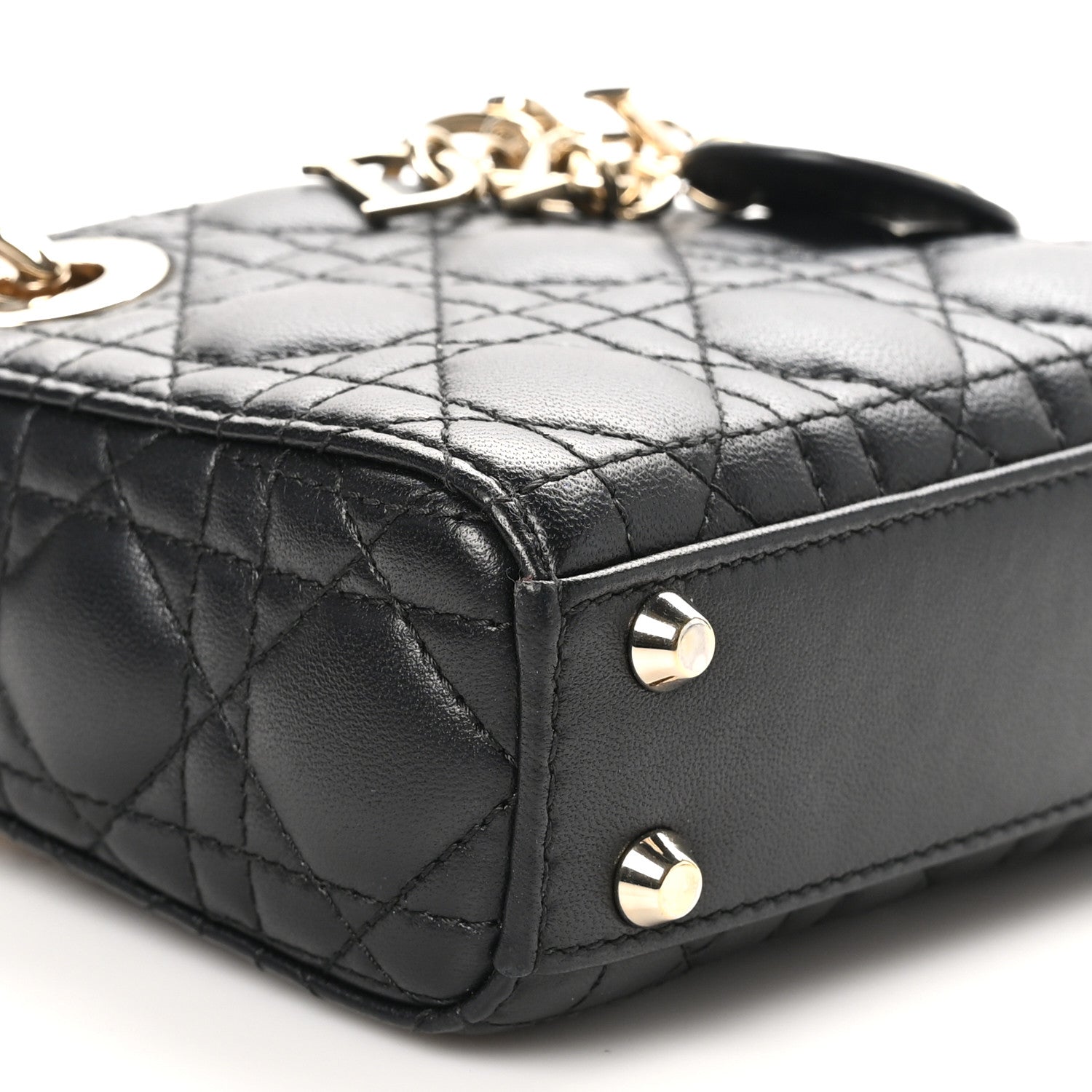 Christian Dior Lambskin Cannage Micro Lady Dior Black 8 of 10