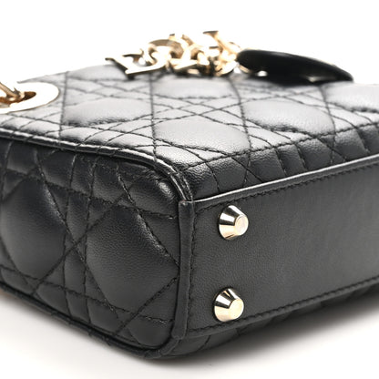 Christian Dior Lambskin Cannage Micro Lady Dior Black 8 of 10