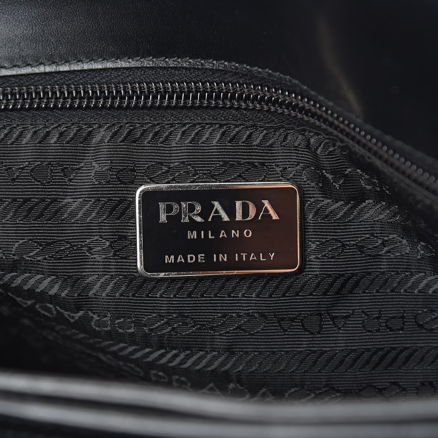 Prada Jacquard Logo Tote Black 6 of 9