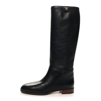 Gucci Calfskin Piuma Lux Energy High Boots 39.5 Black 1 of 9