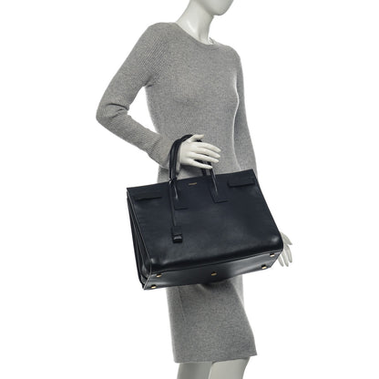 Saint Laurent Calfskin Large Sac De Jour Carryall Midnight Blue 2 of 7