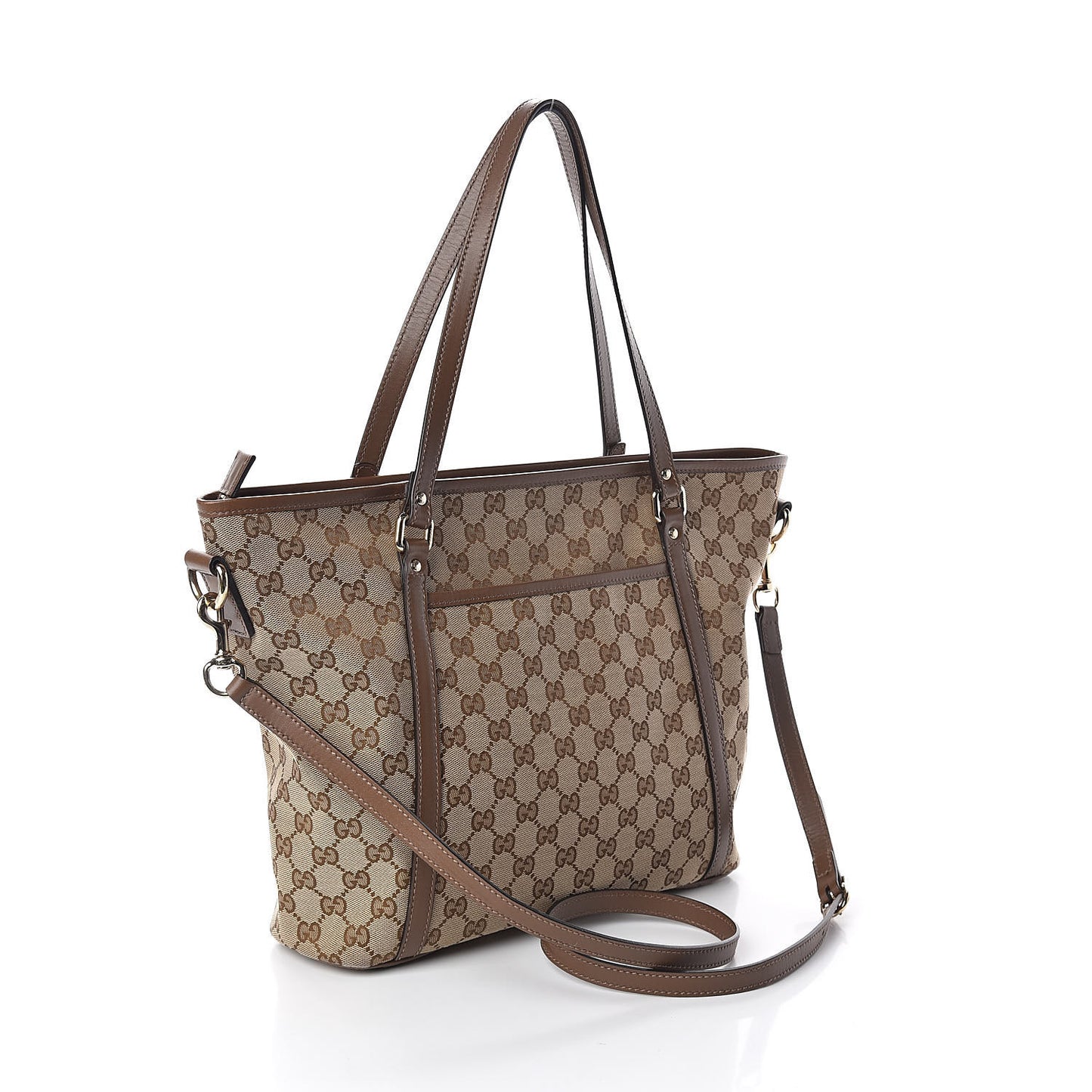 GG Supreme Monogram Medium Joy Tote Brown