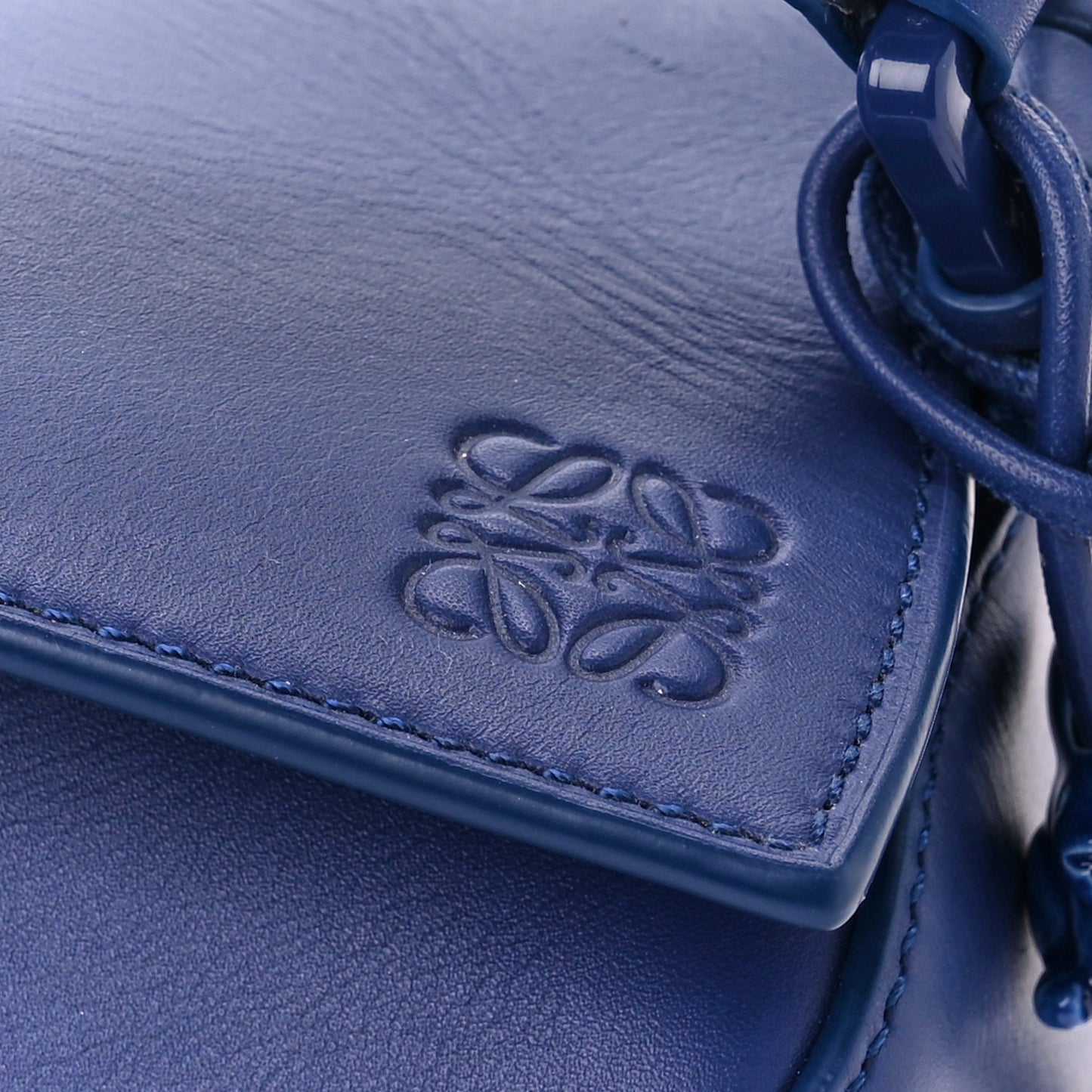 Satin Calfskin Monochrome Small Puzzle Edge Bag Navy