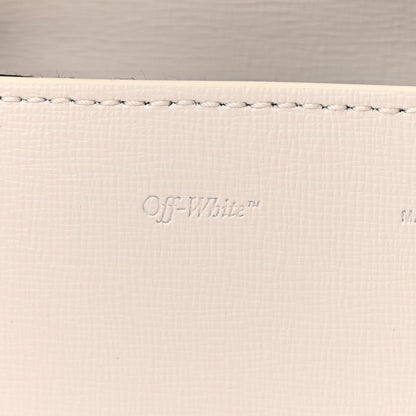 Off-White Saffiano Striped Baby Diag Binder Clip Bag White Black 7 of 12