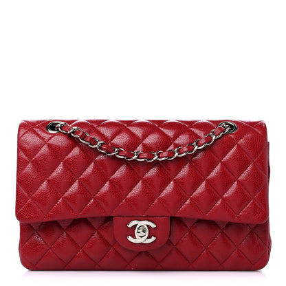 Chanel Caviar Quilted Medium Double Flap Dark Red 1 of 20