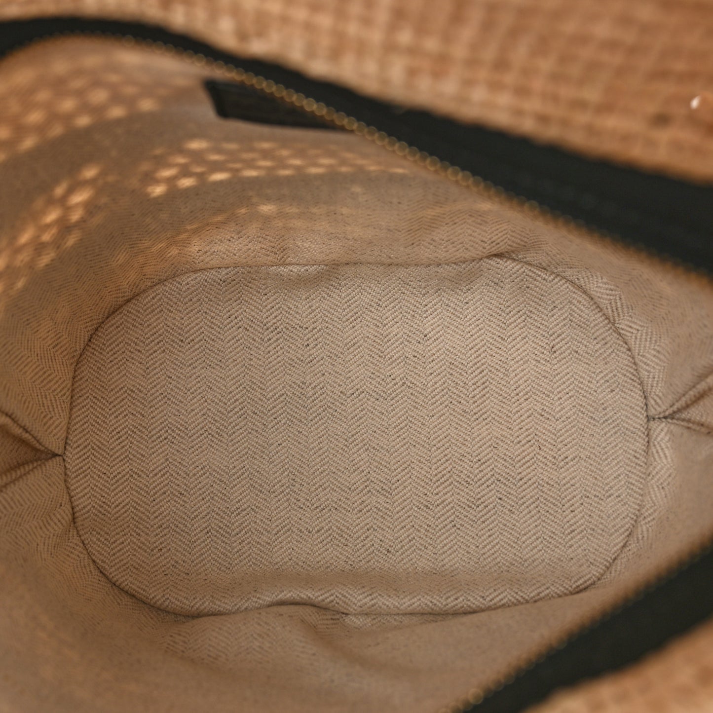 Calfskin Raffia Paulas Ibiza Pochette Bag Beige Multicolor