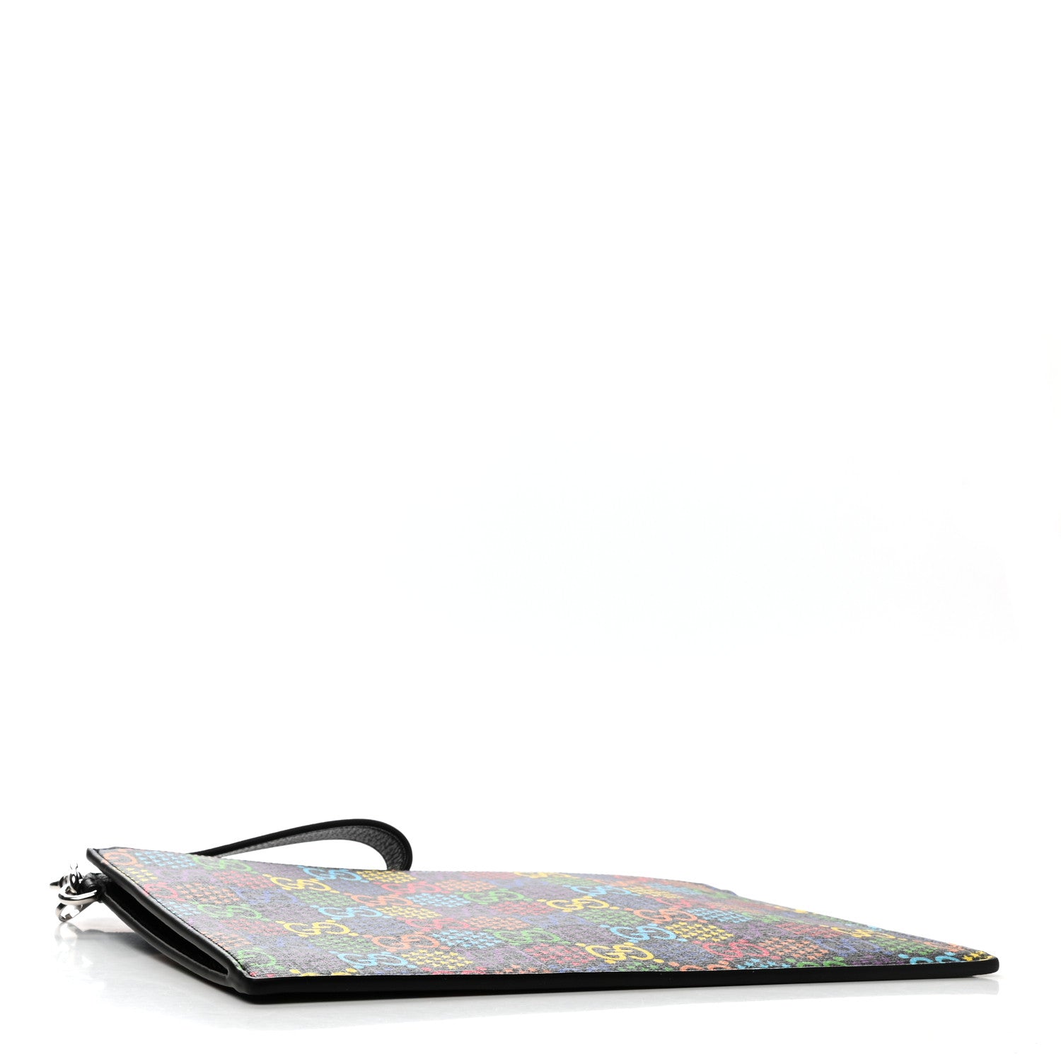 Gucci GG Supreme Monogram Psychedelic Zip Wristlet Pouch Black Multicolor 4 of 8