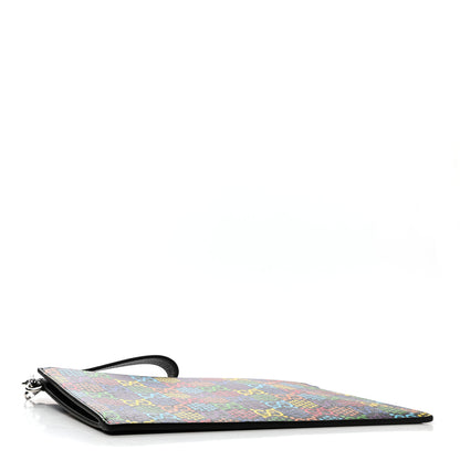 Gucci GG Supreme Monogram Psychedelic Zip Wristlet Pouch Black Multicolor 4 of 8