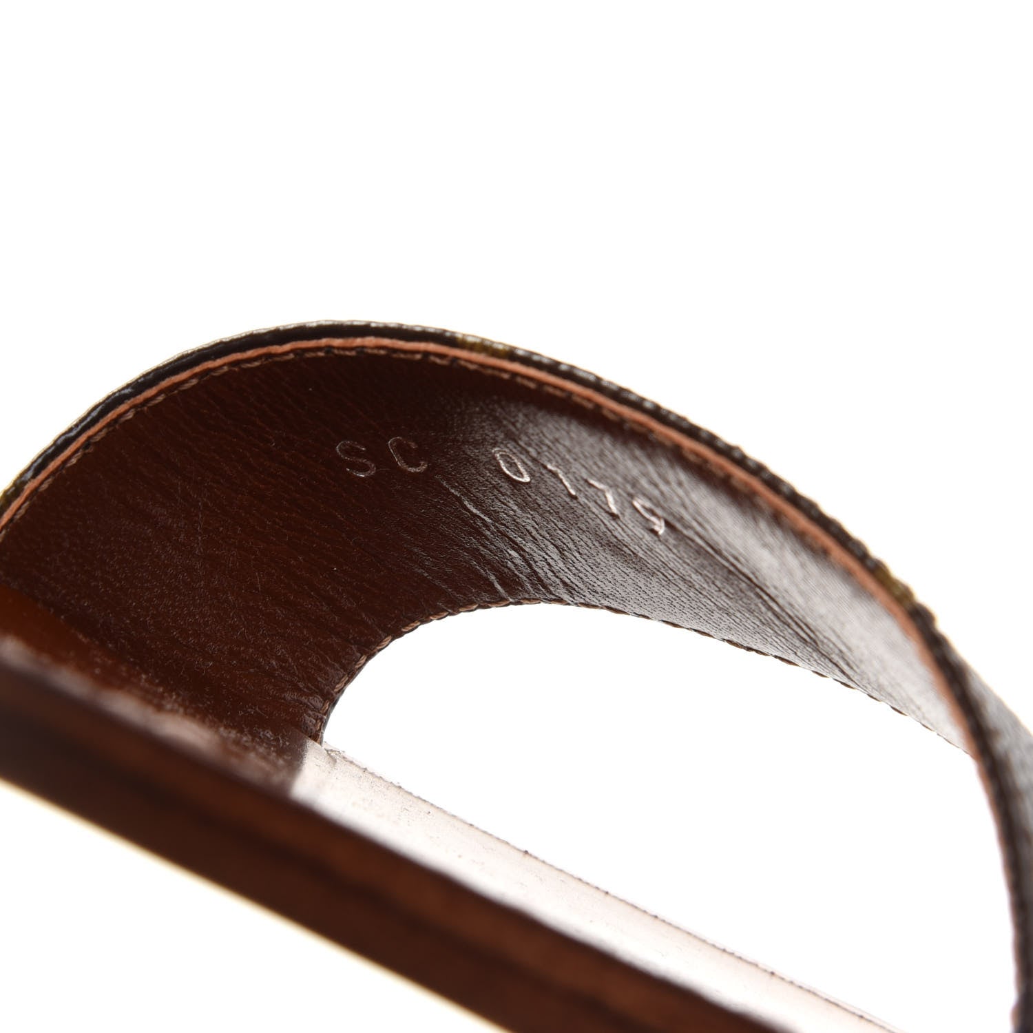 Louis Vuitton Calfskin Monogram Passenger Flat Sandals 36.5 Cognac 8 of 9