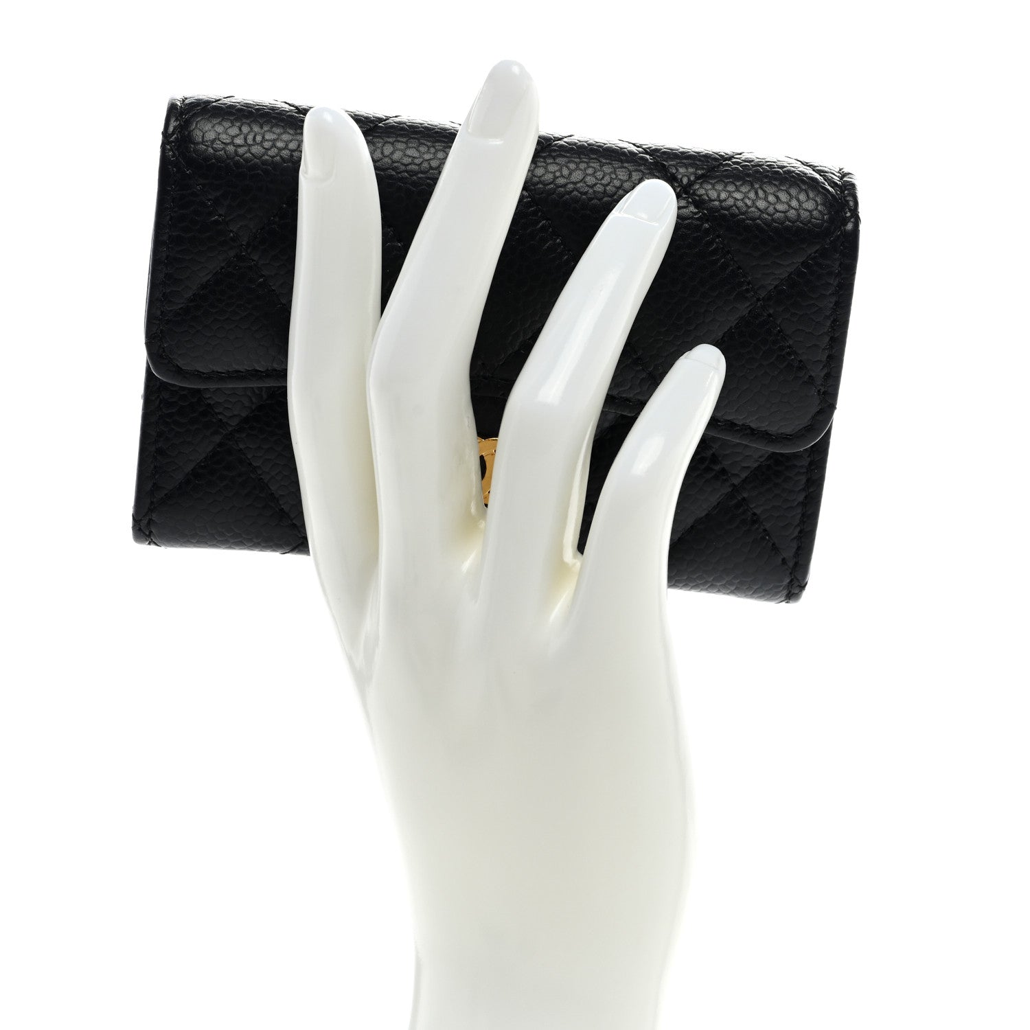 Chanel Caviar Quilted Flap Card Holder Black 2 of 8