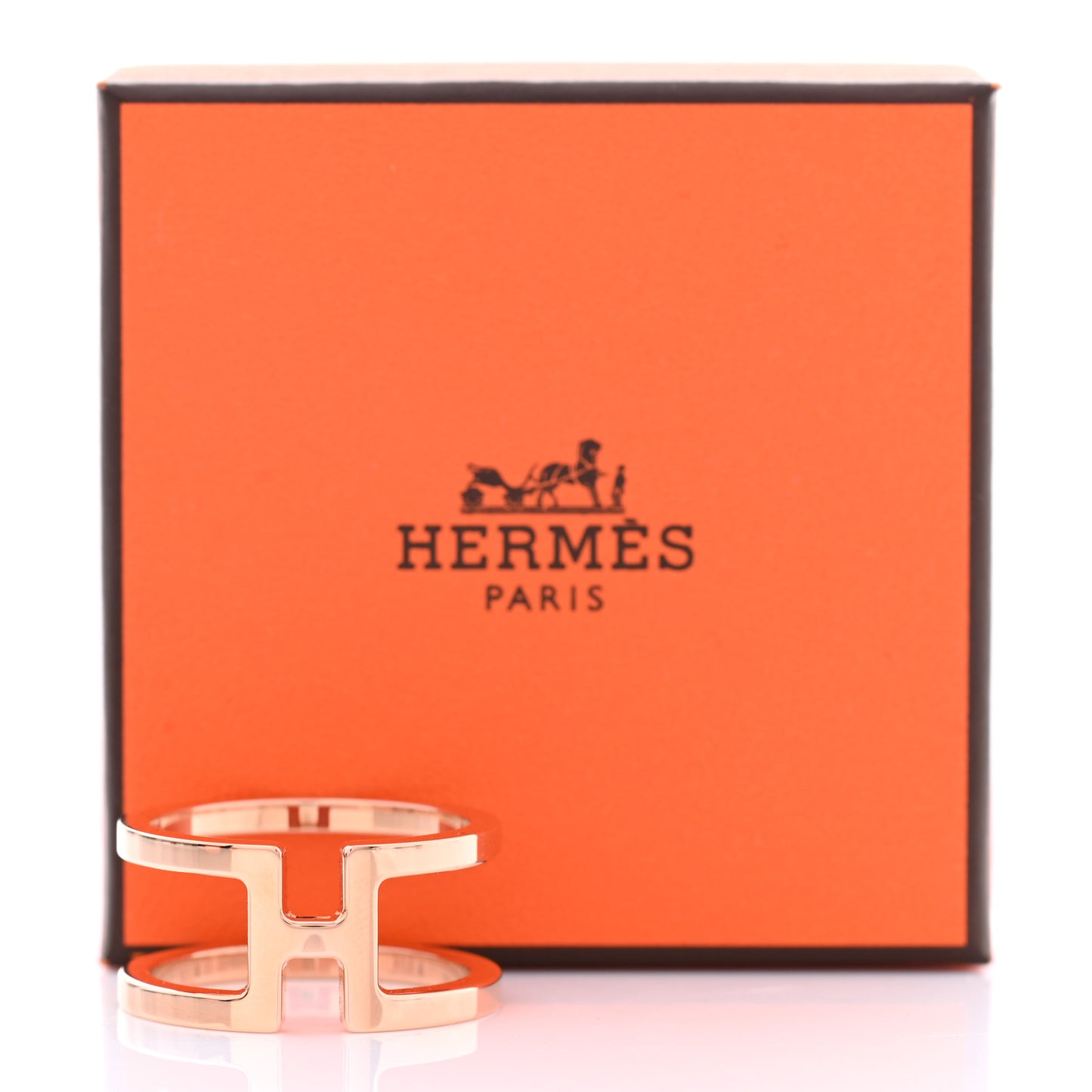 Permabrass H en Rond Scarf Ring Rose Gold