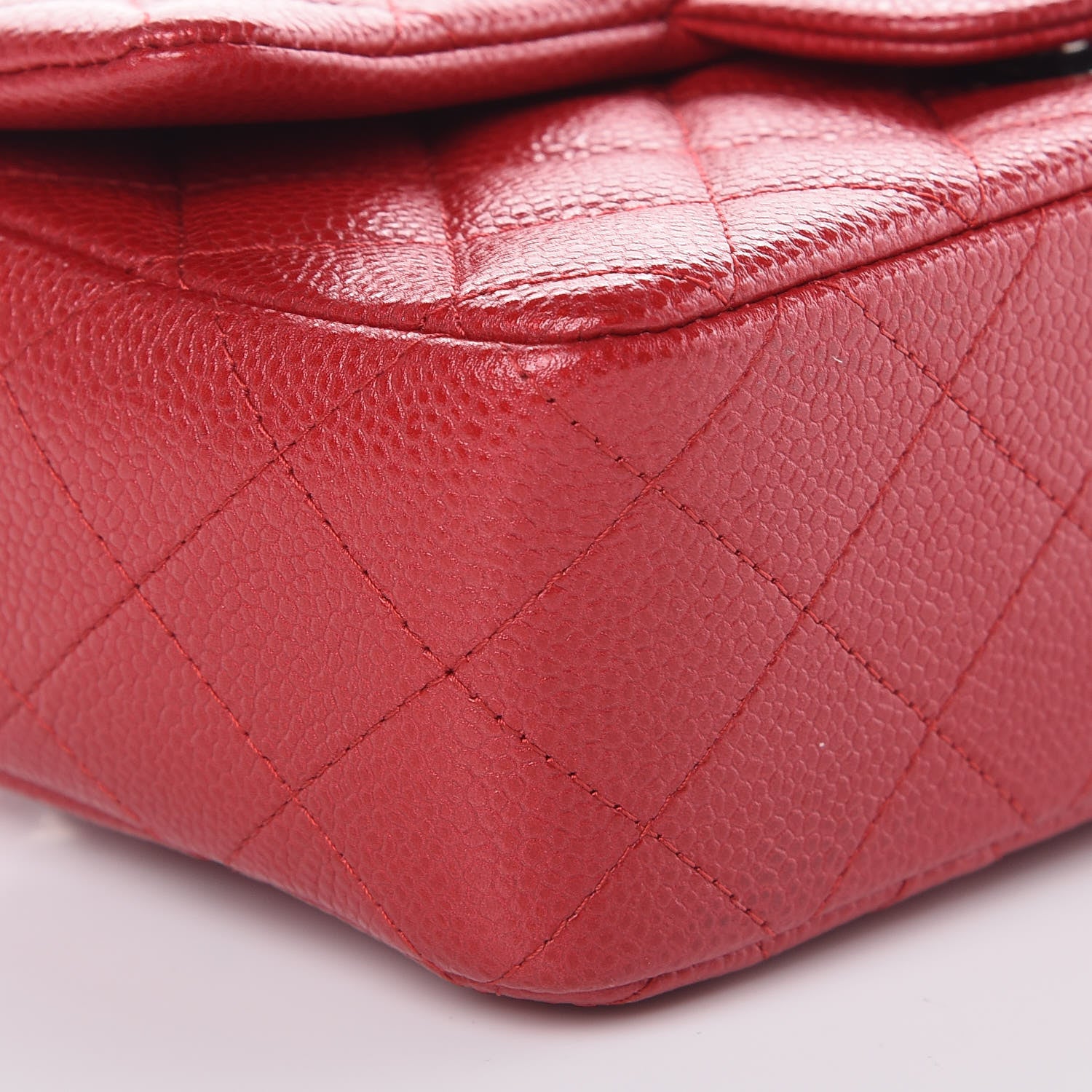 Chanel Caviar Quilted Mini Rectangular Flap Red 8 of 10