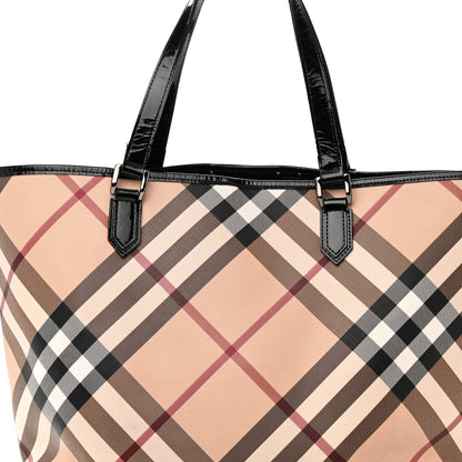 Burberry Supernova Check Large Nickie Tote Black 10 of 14