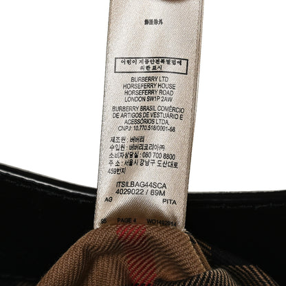 Burberry Soft Grain Calfskin Medium Buckle Tote Black 7 of 15