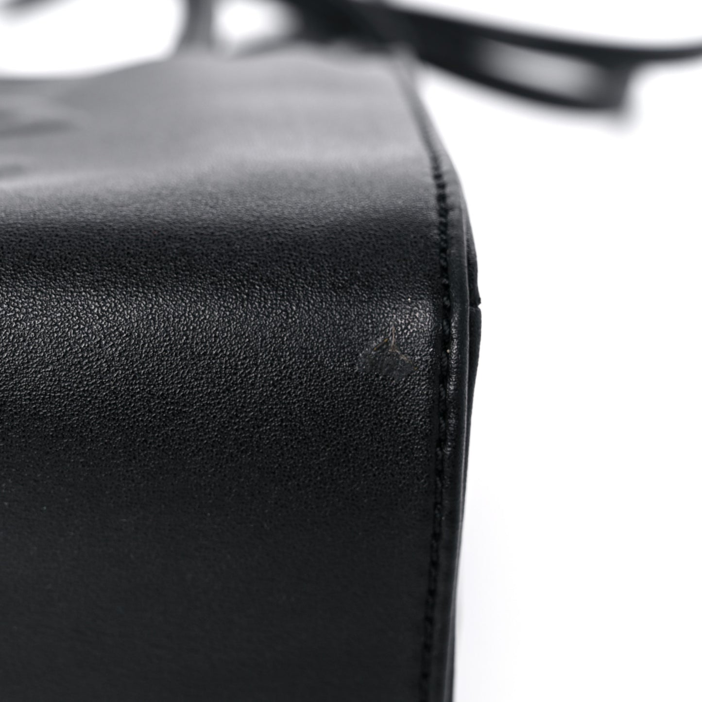 Vegan Leather Small Shopping Bag Black