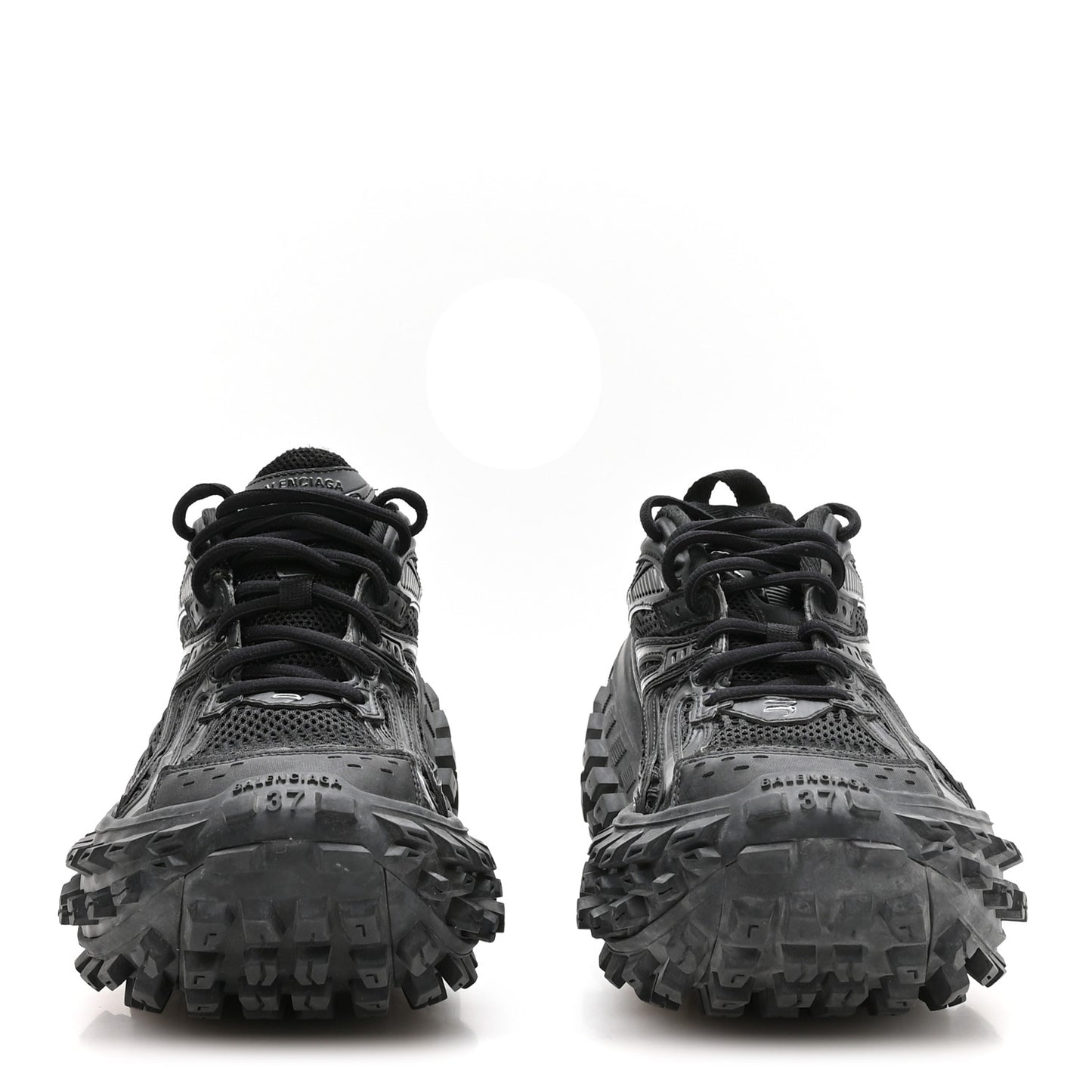 Mesh Nylon Mens Monocolor Bouncer Sneakers 37 Black