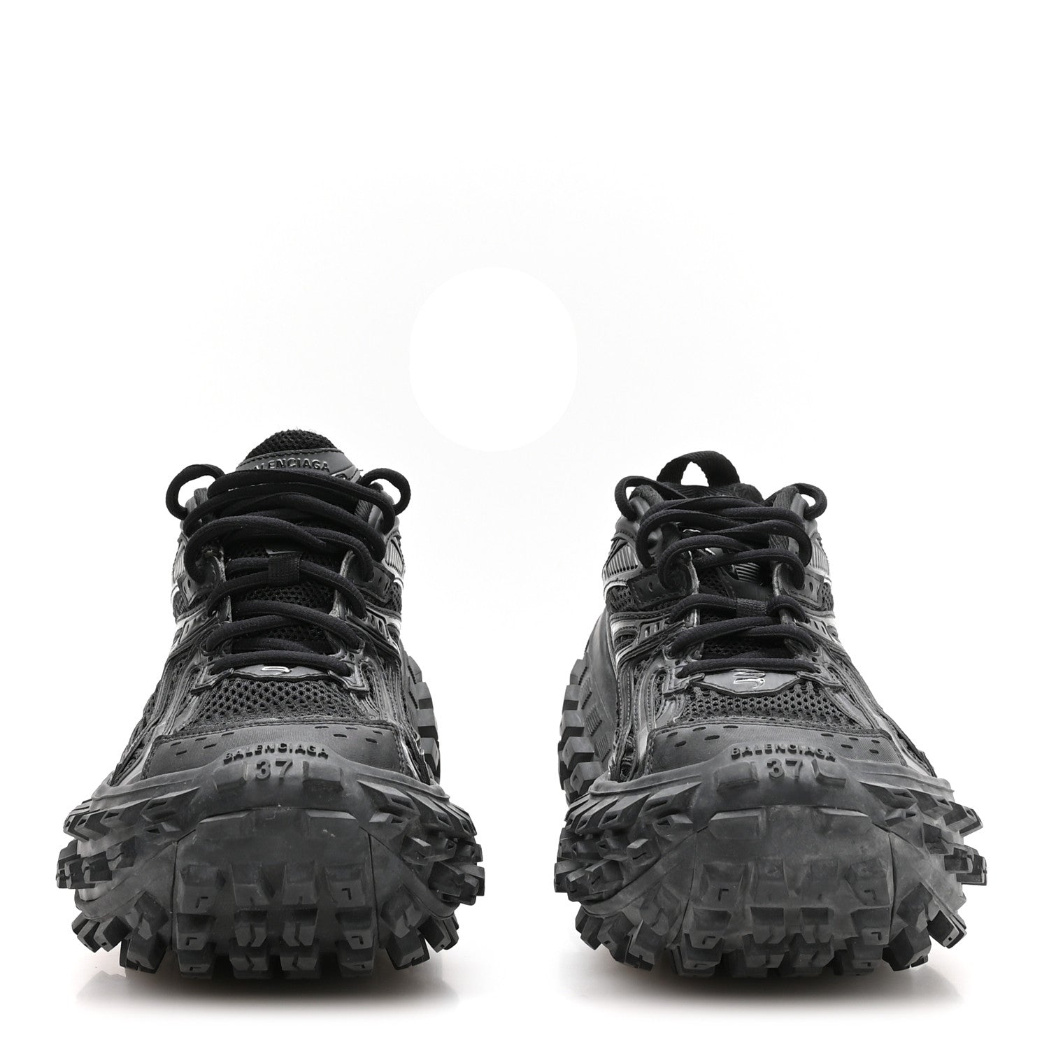 Balenciaga Mesh Nylon Mens Monocolor Bouncer Sneakers 37 Black 3 of 8