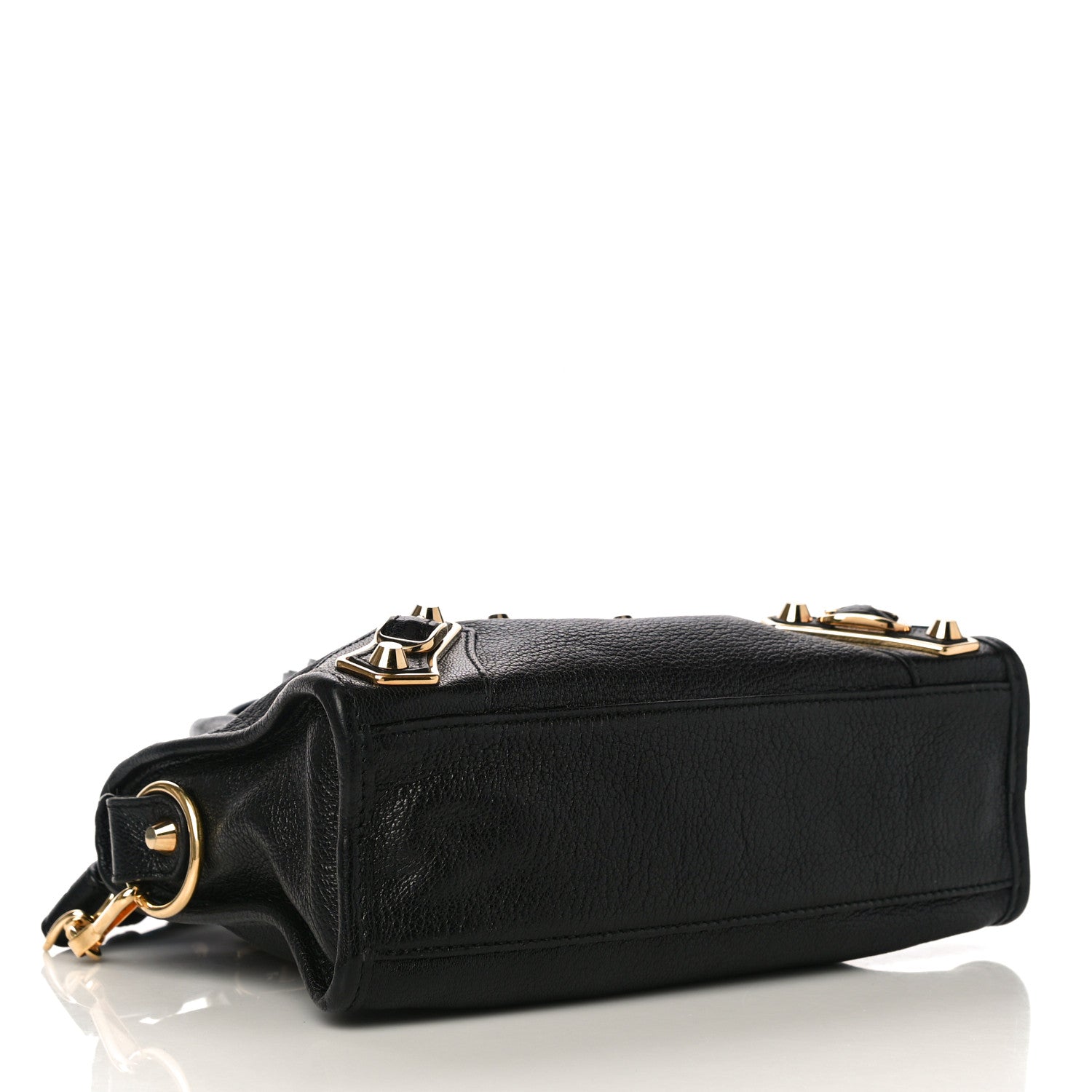 Balenciaga Chevre Gold Metallic Edge Hardware Mini City Black 4 of 11