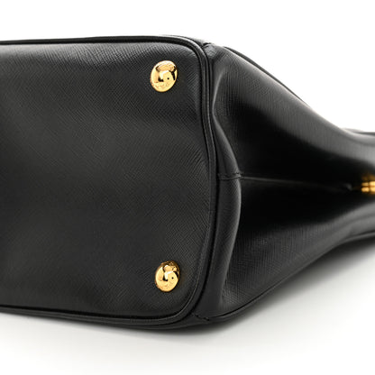 Prada Saffiano Small Galleria Double Zip Tote Black 10 of 13
