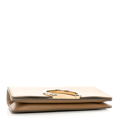 Chloe Calfskin Suede Gabrielle Clutch Cream Chestnut 4 of 17