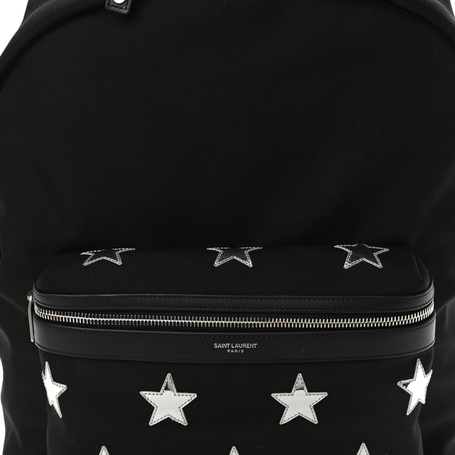 Canvas Stars Print Hunting Backpack Black Silver