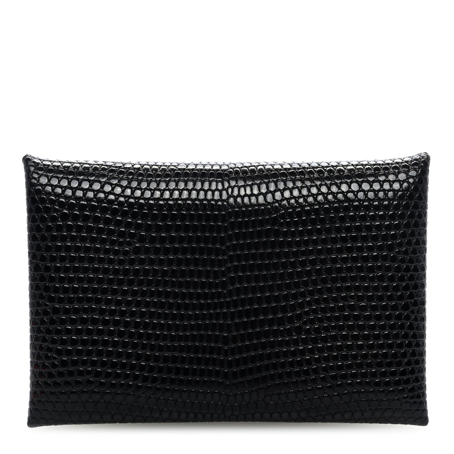 Hermes Lizard Calvi Card Case Black 1 of 6